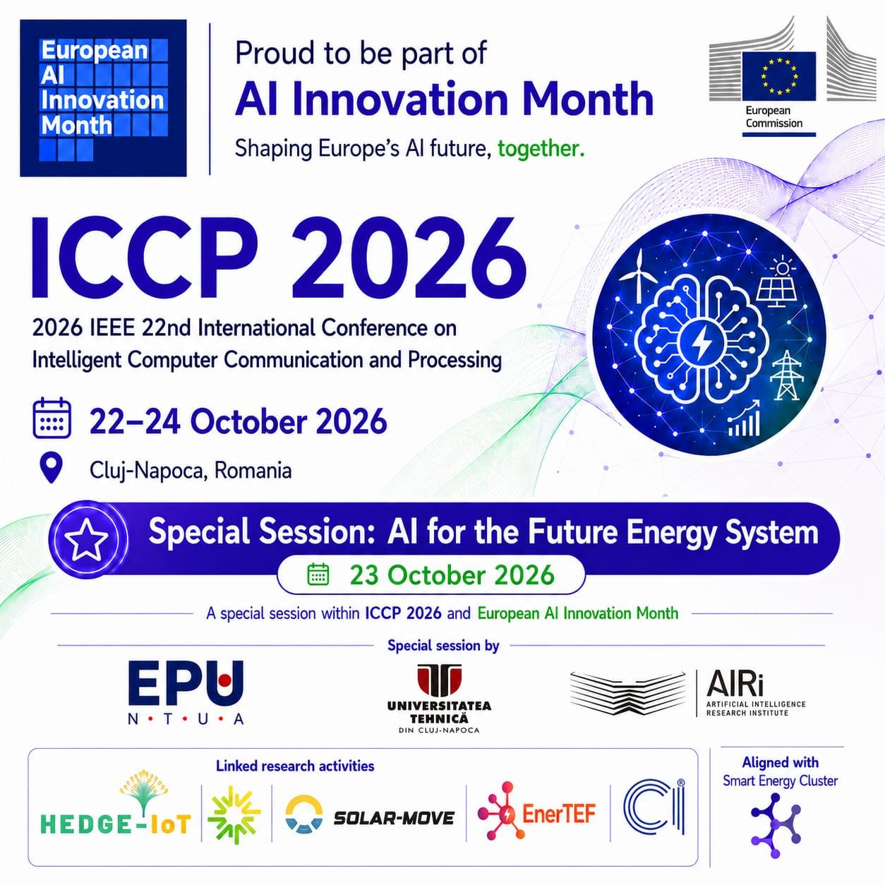 AIRi@UTCN co-organizes a special session on AI for the Future Energy System at ICCP 2026